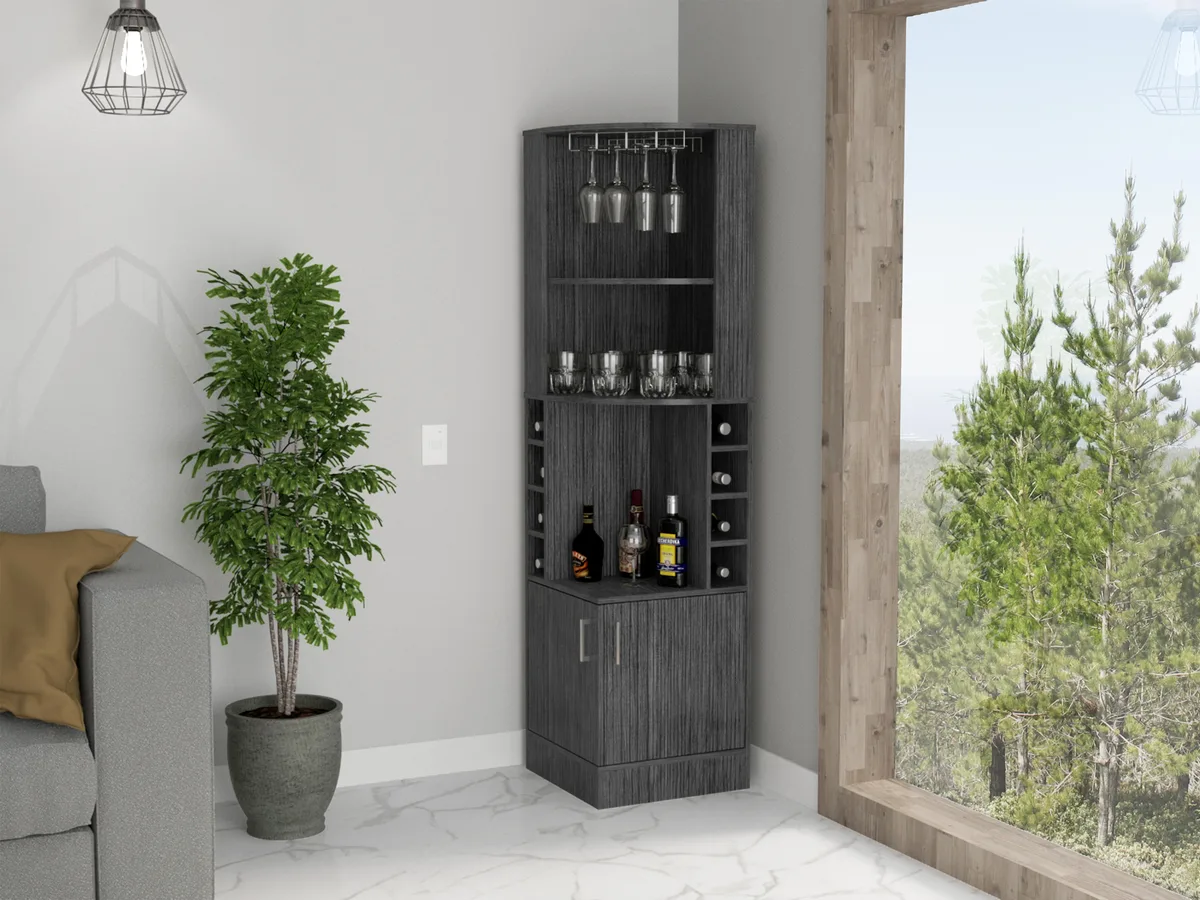 tuphen tuphen Seattle Bar Cabinet Smoke 8 Cubbies 2 Shelves — product photo