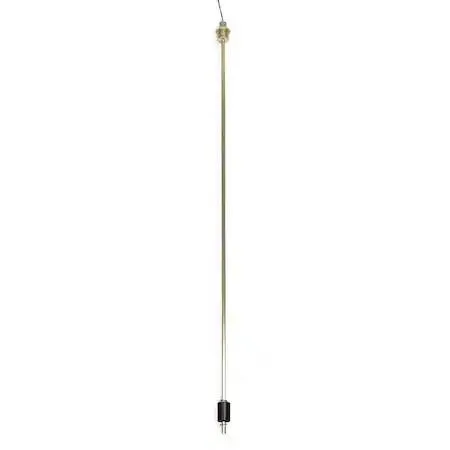Brass stem liquid level switch with Buna-N float, vertical mount, 32.94 in overall length