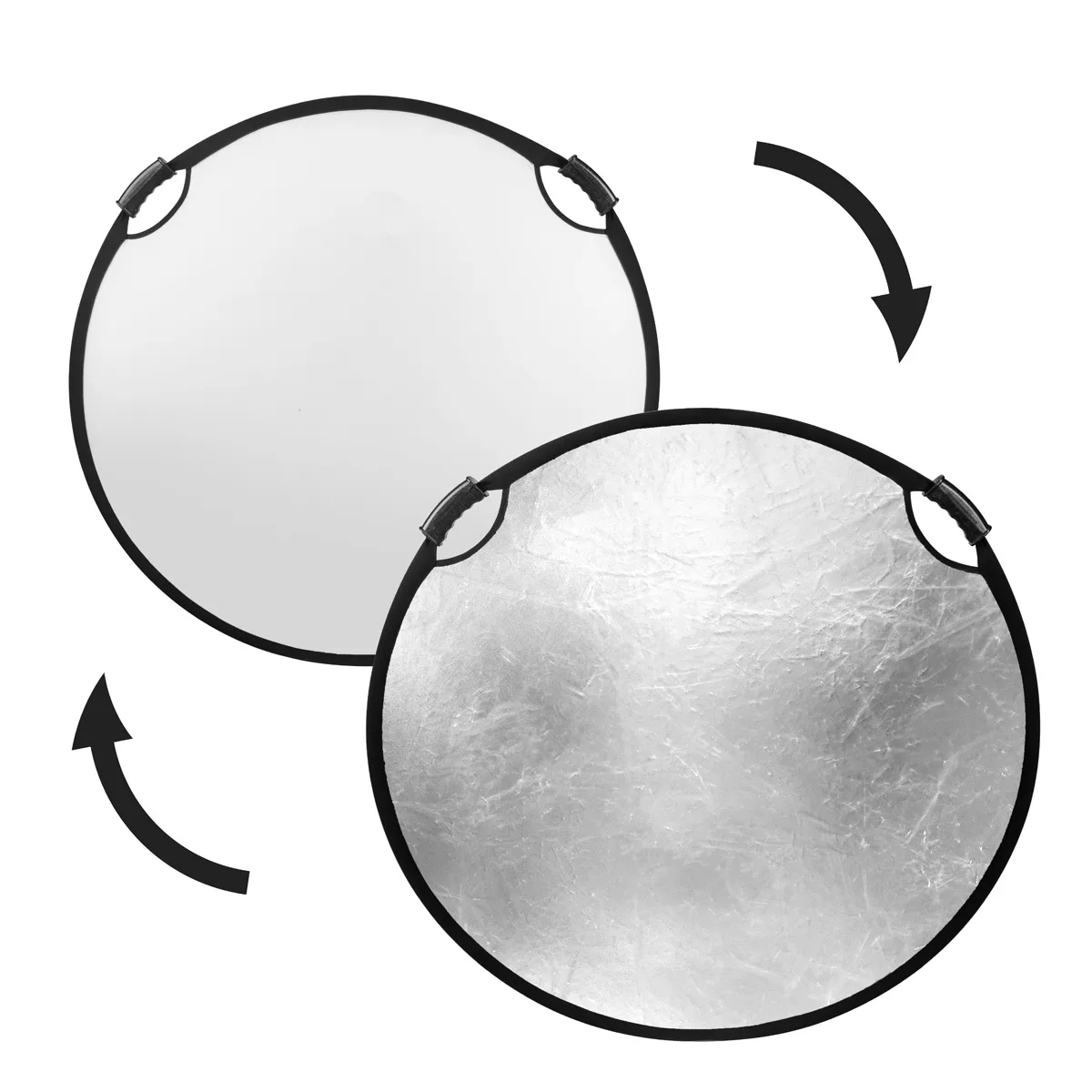 Glow Edge Glow Edge 42" Circular Collapsible Reflector with Handles Silver/White — product photo