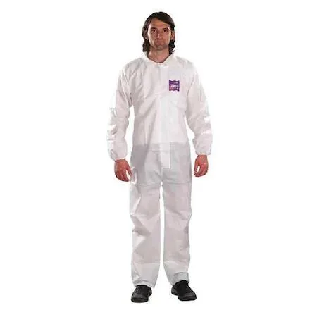ANSELL ANSELL WH15-S-92-100-05 Collared Coveralls XL White SMS PK25 personal protective equipment — product photo