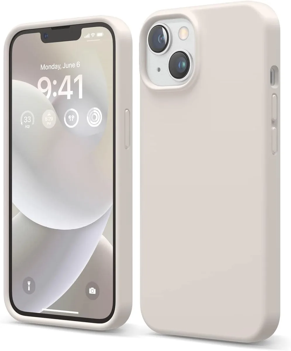 TAURKENAM TAURKENAM Liquid Silicone Case iPhone 14 6.1 inch Stone — product photo