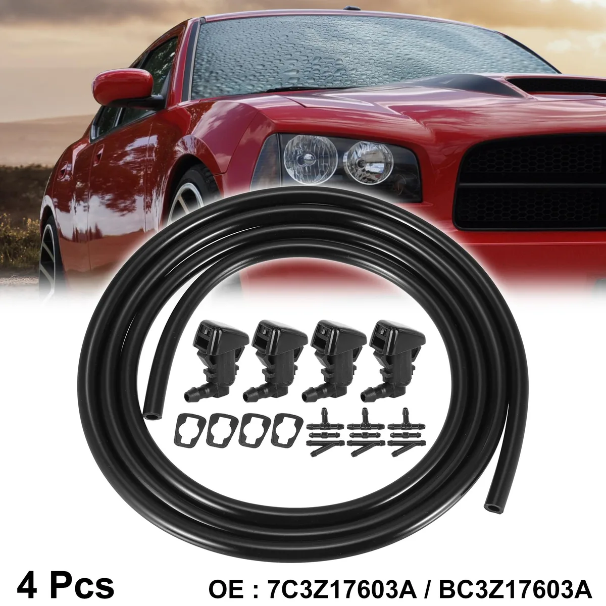Unique-Bargains Unique-Bargains 4pcs Windshield Washer Nozzles Kit for Ford F-250 F-350 F-450 F-550 2008-2010 7C3Z17603A — product photo