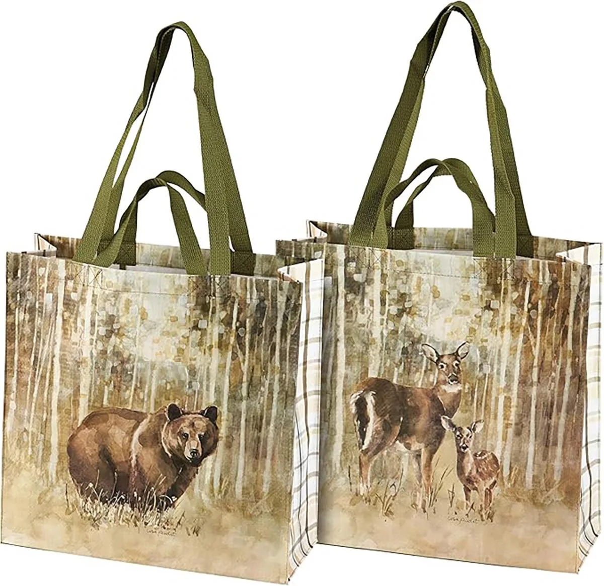 Primitives By Kathy Primitives By Kathy Market Tote Bear Deer 15 inches — product photo