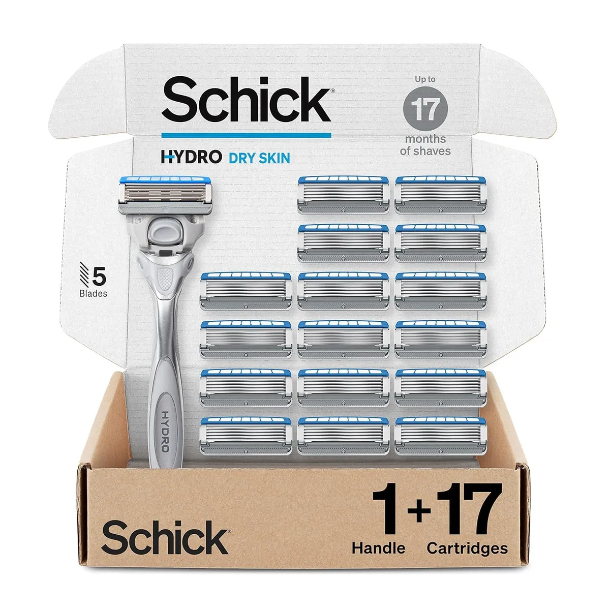TAURKENAM TAURKENAM 5-Blade Razor Handle with 17 Refills — product photo