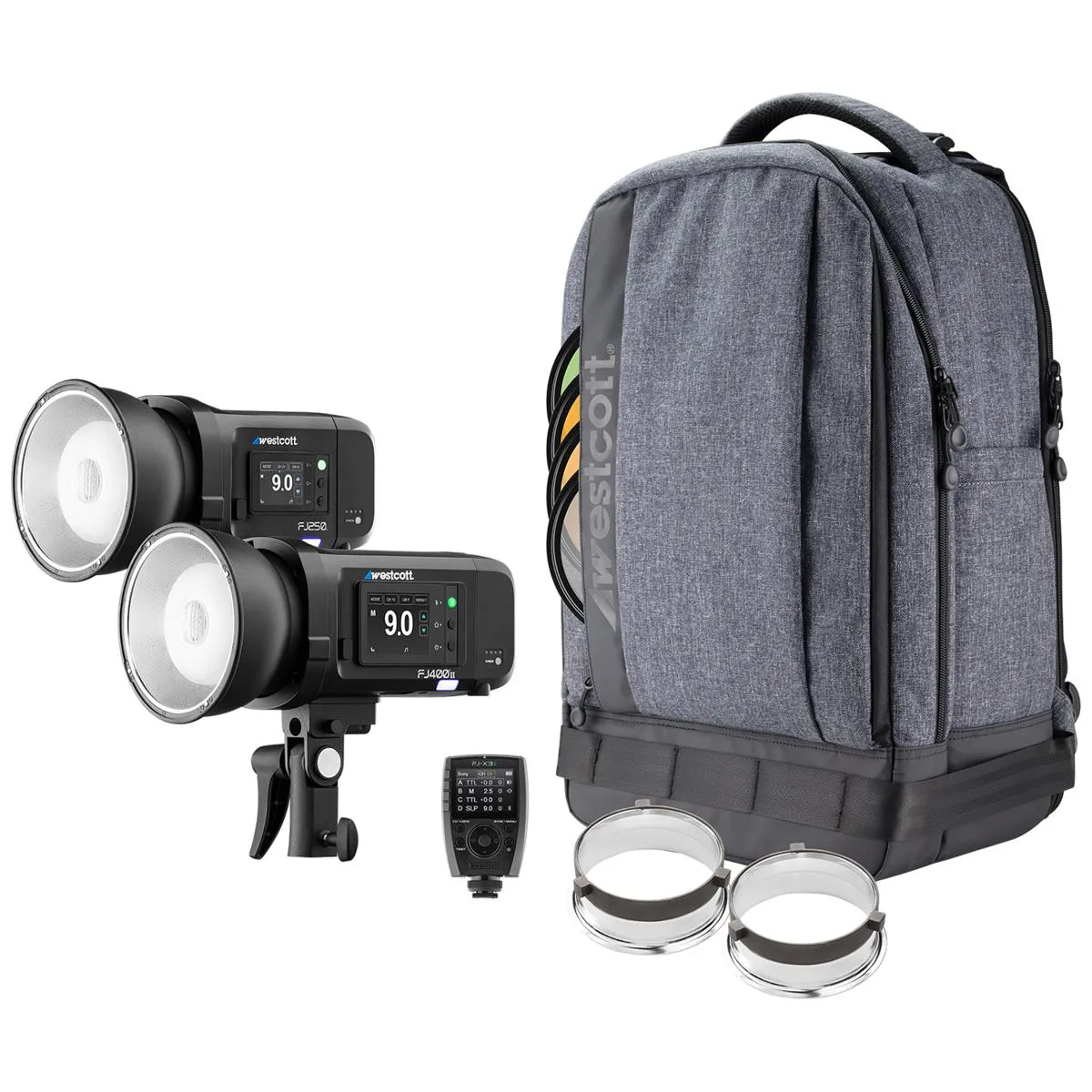 Westcott Westcott FJ400 II &amp; FJ250 2-Light Portrait Kit with FJ-X3 S Trigger for Sony — product photo