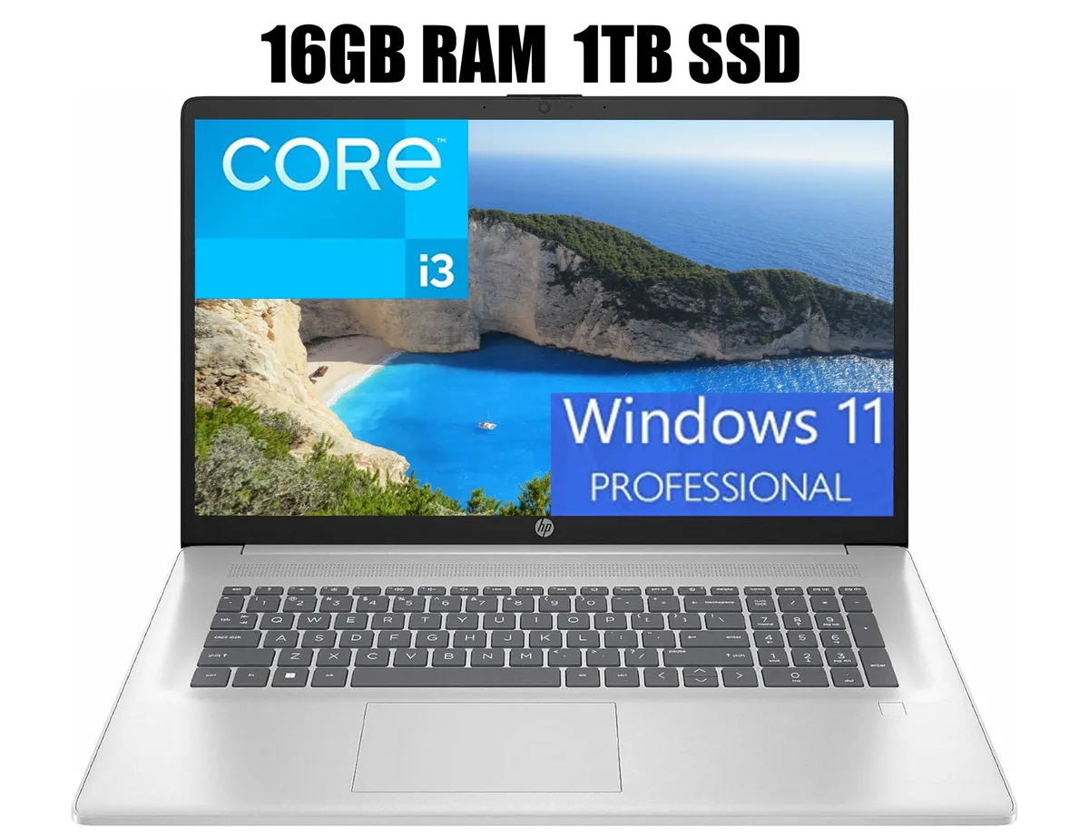 HP HP 17 Laptop 17.3" FHD i3-N305 16GB DDR4 1TB — product photo