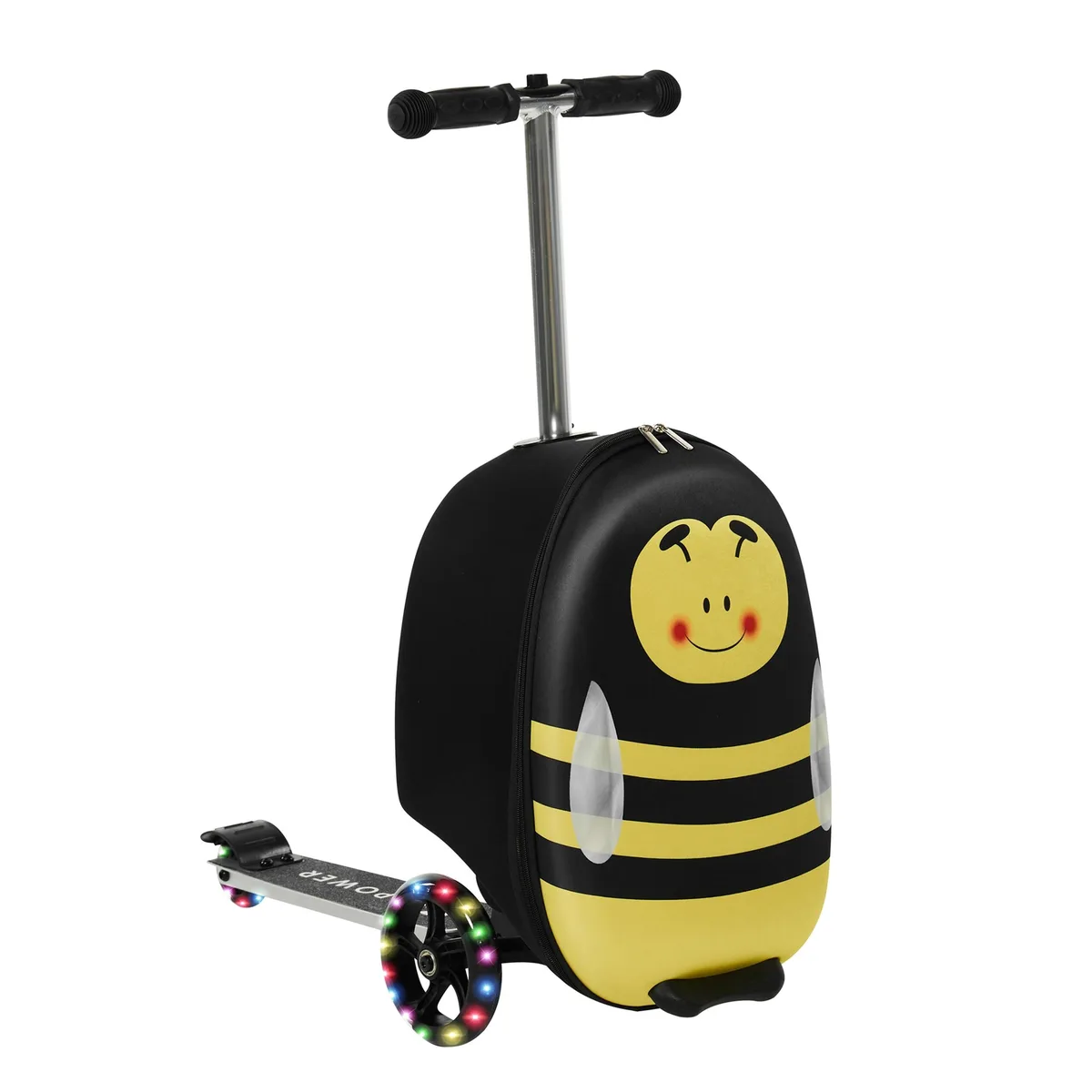 GoPowerbike GoPowerbike GoVoyage 2-in-1 Luggage Scooter 3-Wheel Light-Up Wheels Black — product photo