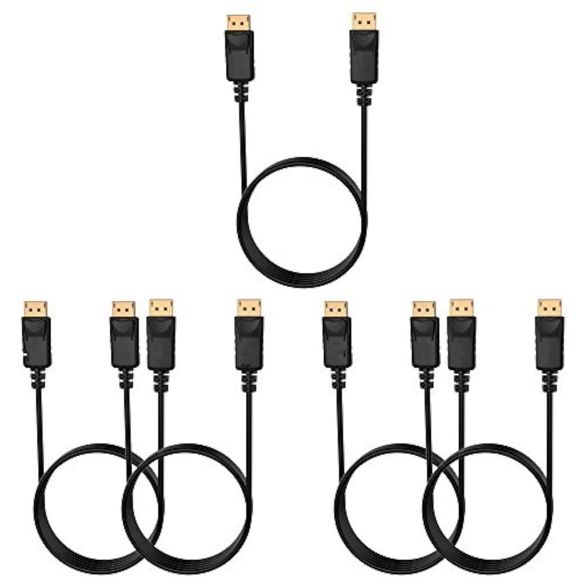 BUCIER BUCIER DisplayPort 1.2 cable 6ft 5 pack — product photo