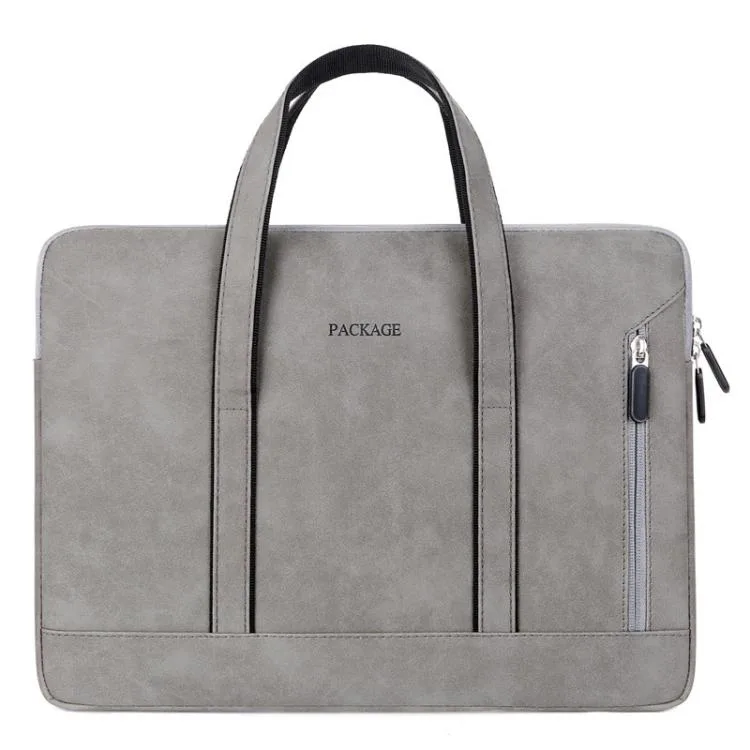 allentian allentian Q5 PU Waterproof Laptop Liner Bag 13 / 13.3 inch Light Gray accessory — product photo