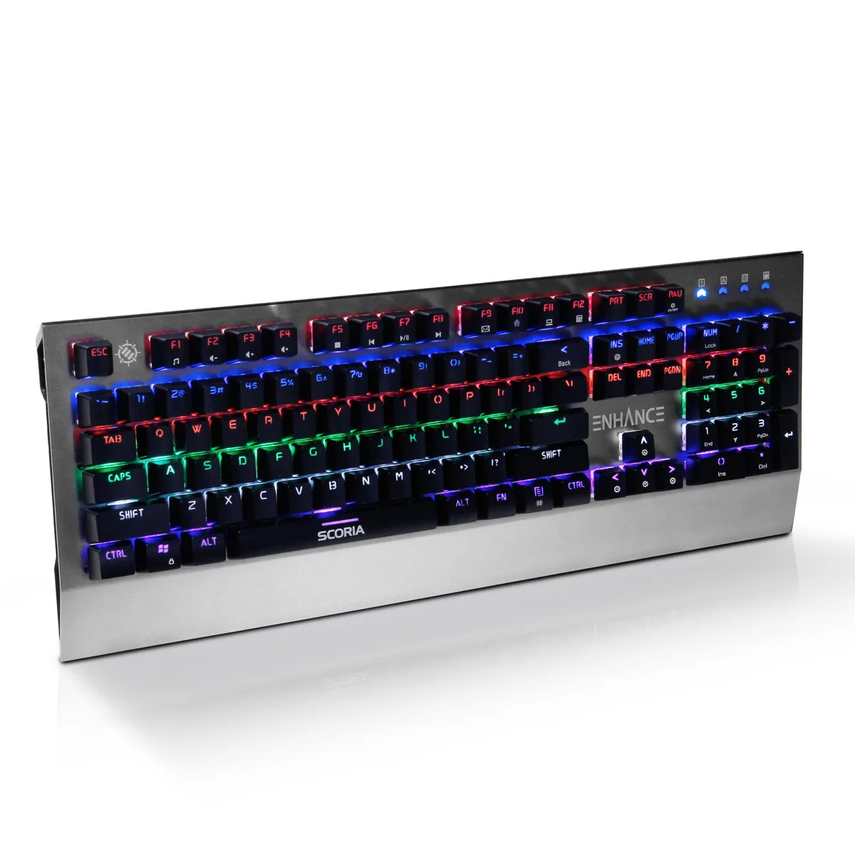  ENHANCE Scoria Mechanical Gaming Keyboard Red Switches 104 Keys RGB — product photo