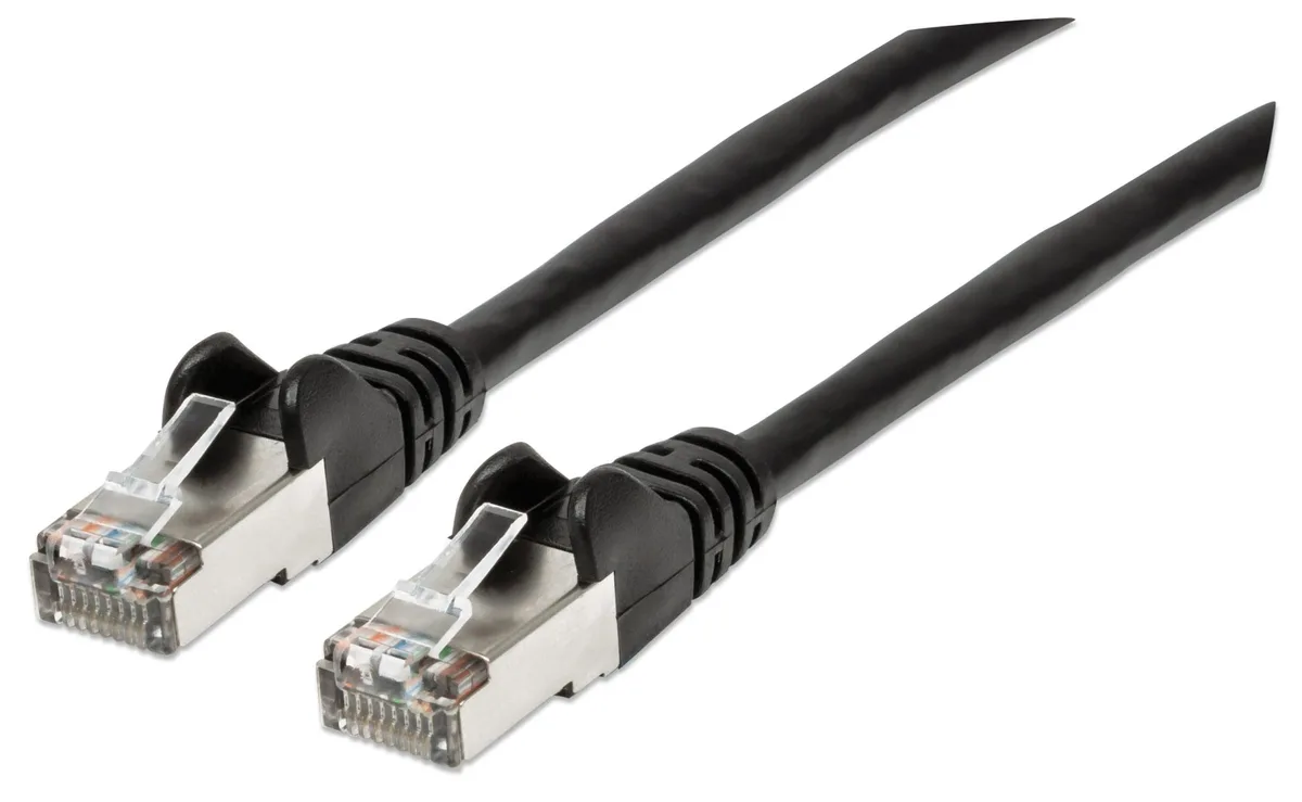 Intellinet Network Solutions Intellinet Network Solutions Cat6a S/FTP Patch Cable 5 ft Black 10G 500 MHz 26 AWG — product photo