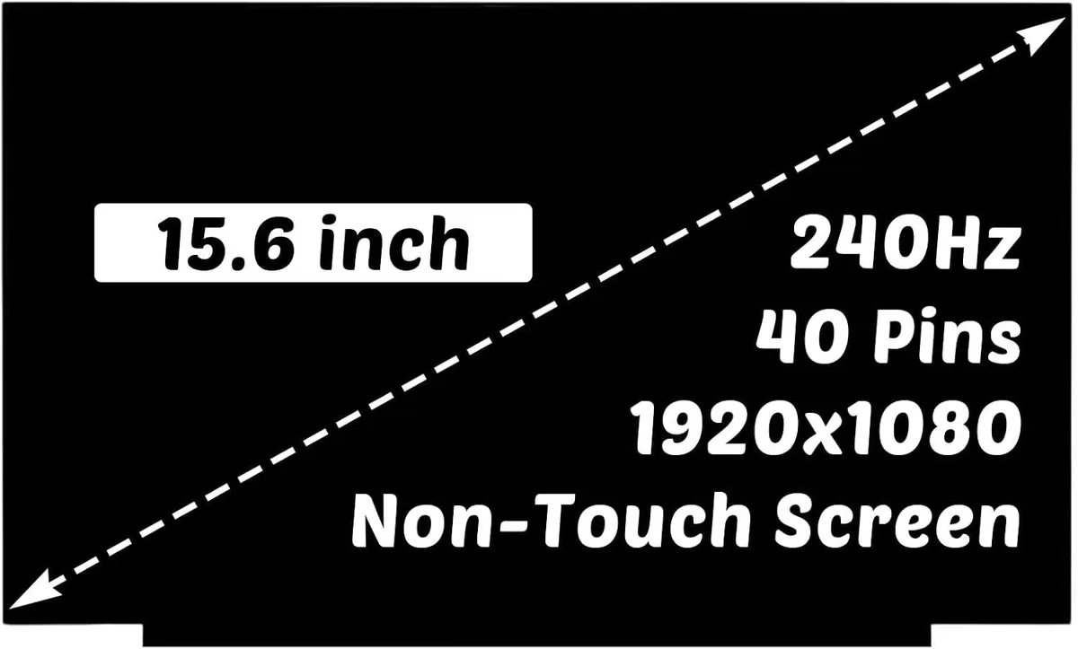 NUOLAISUN NUOLAISUN 15.6" 1920x1080 240Hz 40-pin laptop screen — product photo