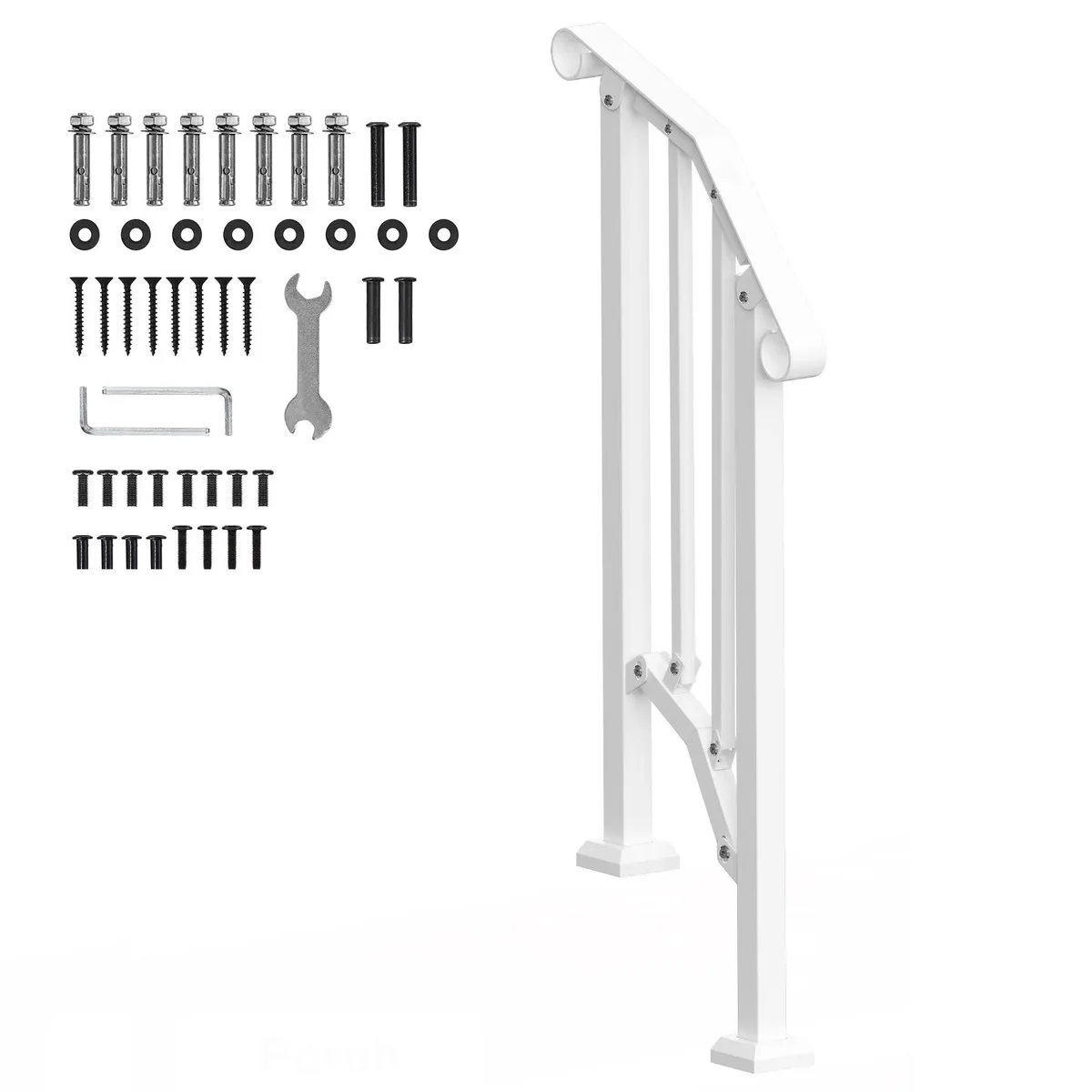 VEVOR VEVOR BP-12-W White Retro Arch Handrail 21.4 in 1-2 Steps 220 lbs — product photo