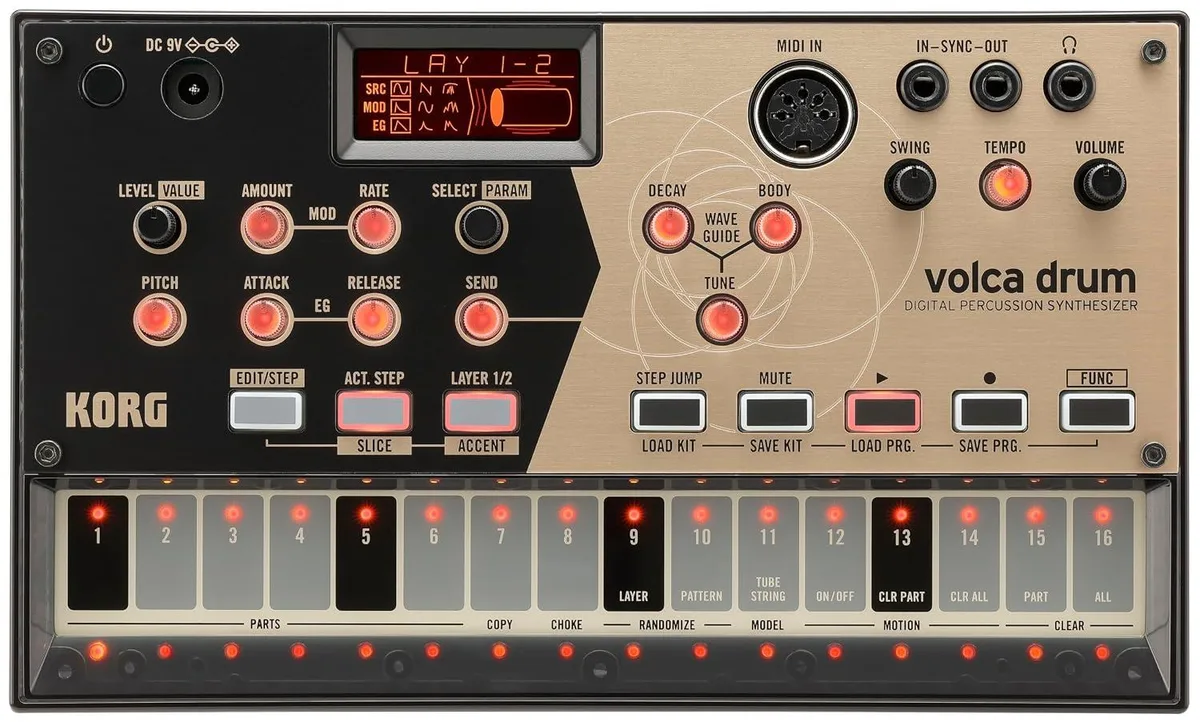 LORDWORLD LORDWORLD Volca Drum Digital Percussion Synthesizer 16-step Sequencer — product photo