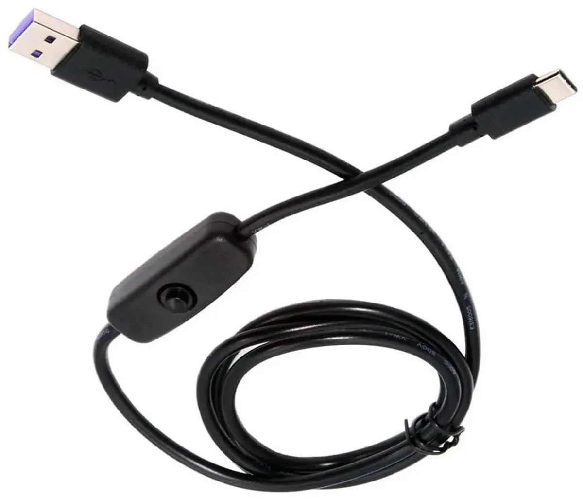 Vszerda Vszerda USB 2.0 Type-C to USB Male Power Switch Cable — product photo