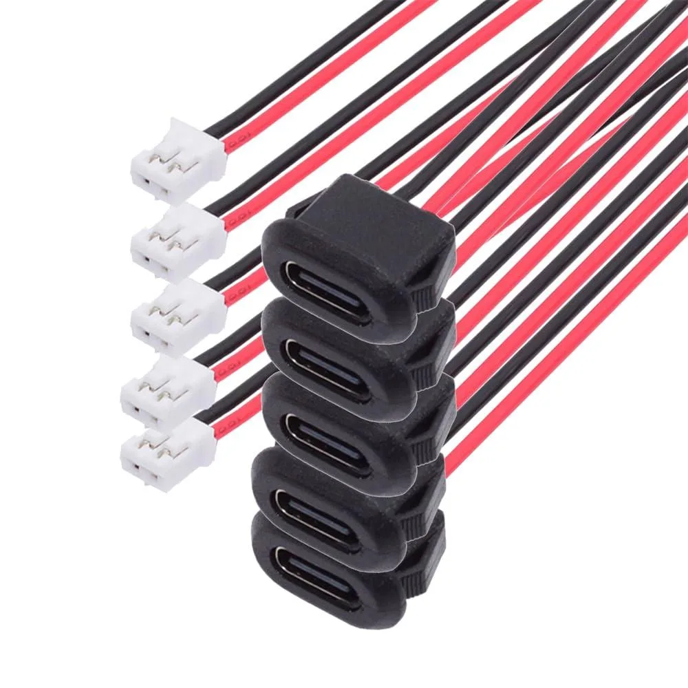 Fervit Fervit Type-C Female to 2-Pin Header Cable 12cm Pitch 2.0mm Latch Mount — product photo