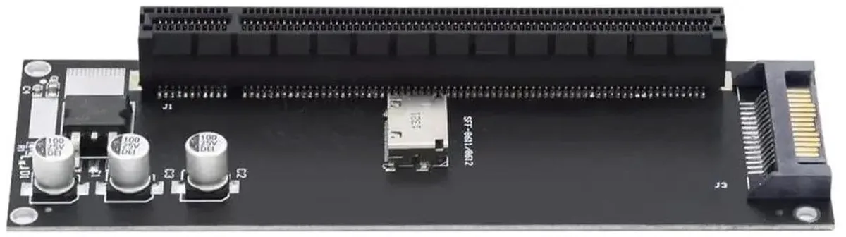 SMUGDESK SMUGDESK Oculink SFF-8611 SFF-8612 to PCIe X16 X4 Data Adapter with SATA Power — product photo