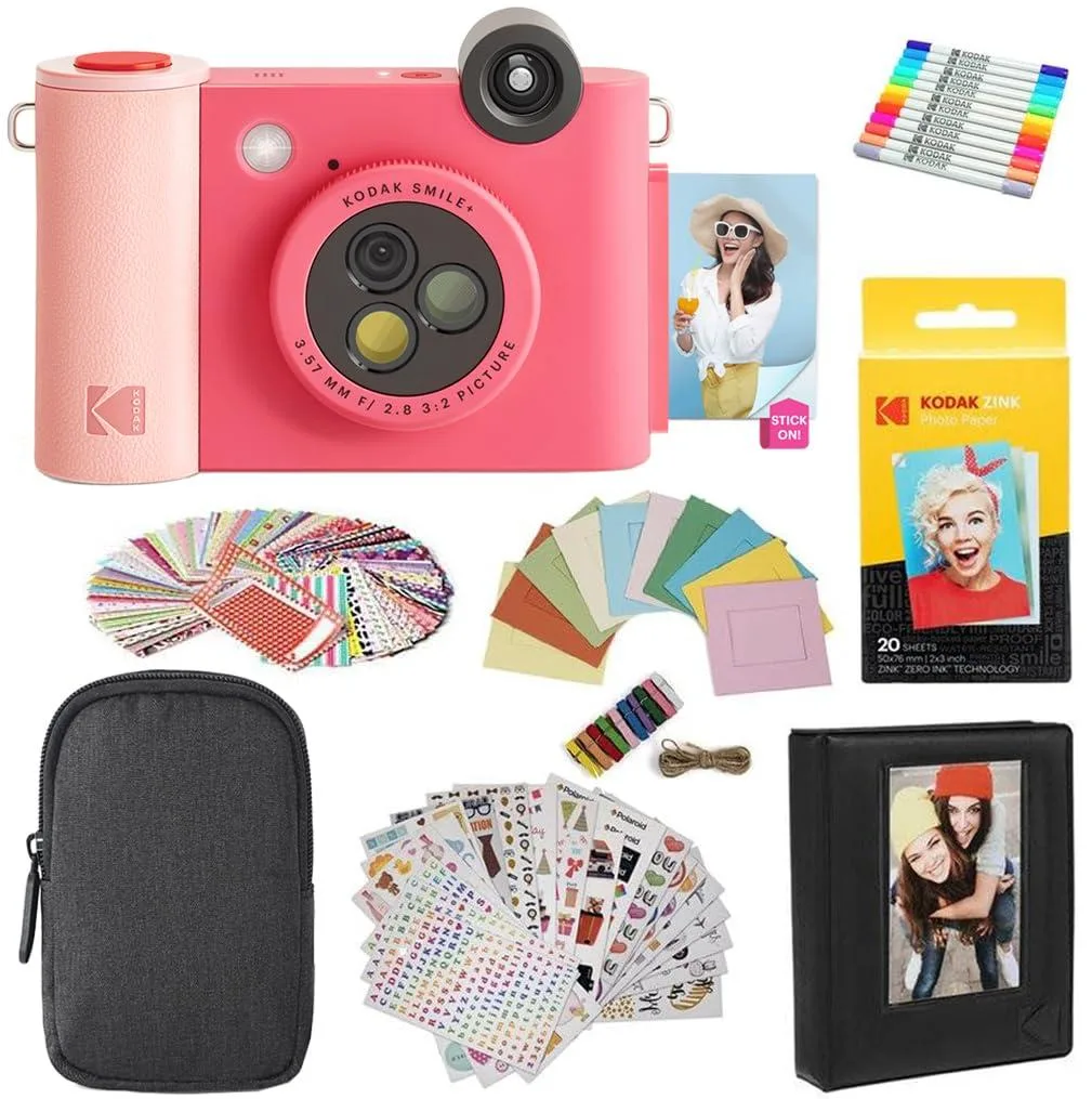 Kodak Kodak Smile+ 2-in-1 Digital Instant Print Camera &amp; Printer Bundle Fuchsia — product photo