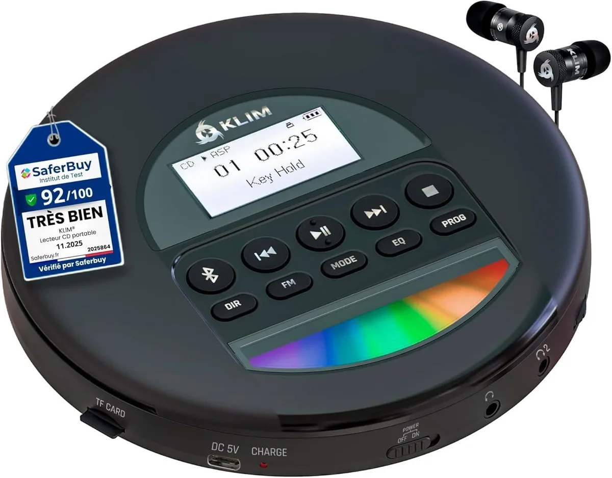  KLIM Nomad Portable CD Player Black 16 GB 14 h — product photo