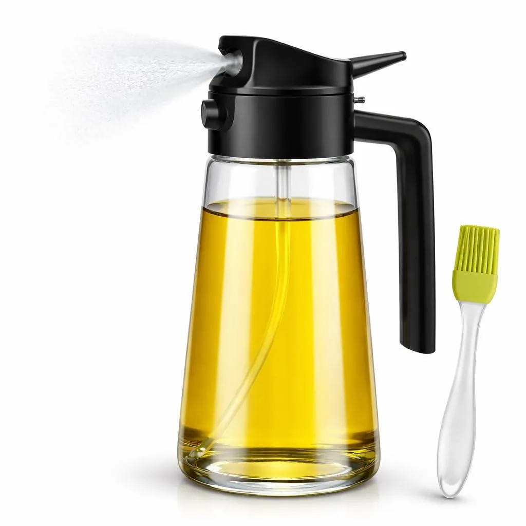  Generic 16oz 470ml Glass Oil Sprayer with Brush — product photo