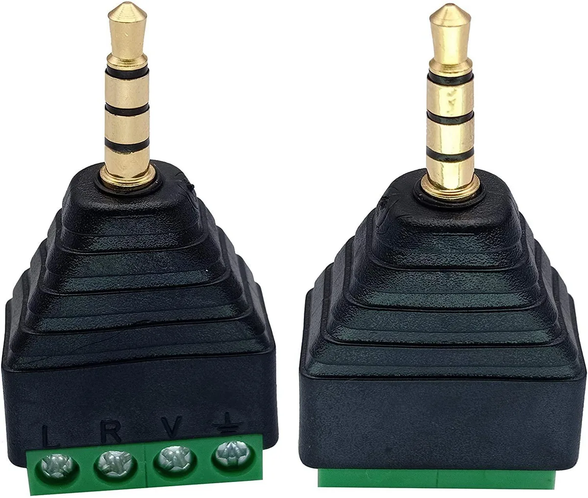BUCIER BUCIER SHAN-21 3.5mm TRRS Male to 4 Screw Terminal Adapter 2-Pack — product photo