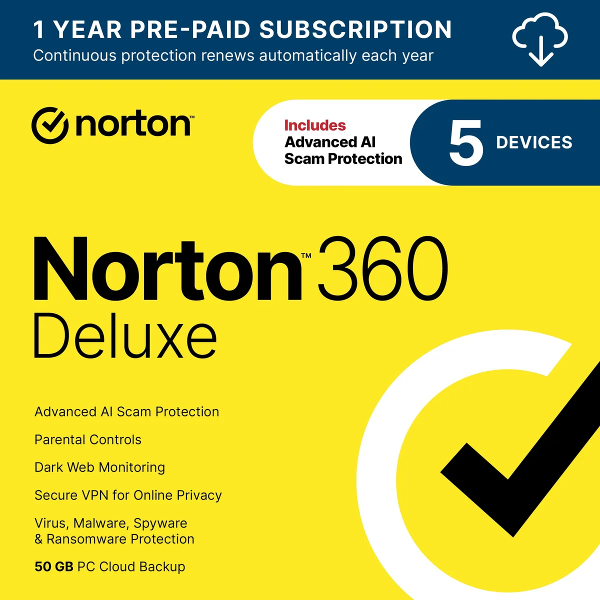 Norton Norton 360 Deluxe 2026 21390781 5-device antivirus — product photo