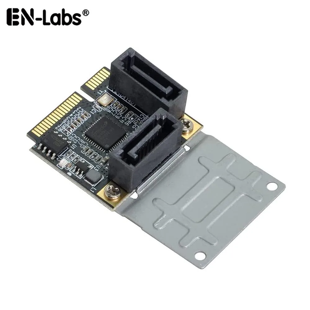 EN-Labs EN-Labs Mini PCIe to Dual SATA III Adapter with Full-Size Bracket — product photo