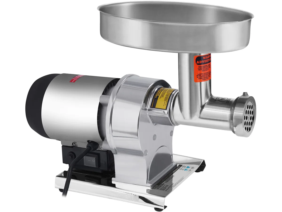 WestonSupply WestonSupply 09-1201-W Butcher Series #12 Meat Grinder .75 HP 560W Silver — product photo