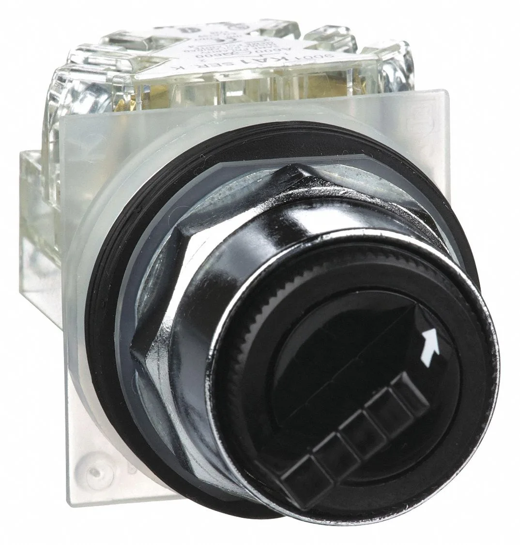 Schneider Electric 30mm black selector switch with lever operator