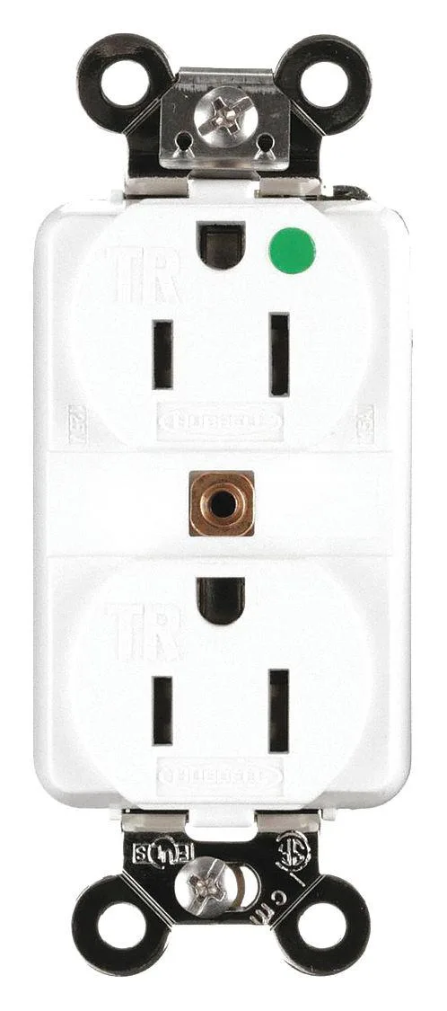 Hubbell Incorporated Hubbell Incorporated HBL8200SGWA 15A Duplex Receptacle 125VAC White — product photo