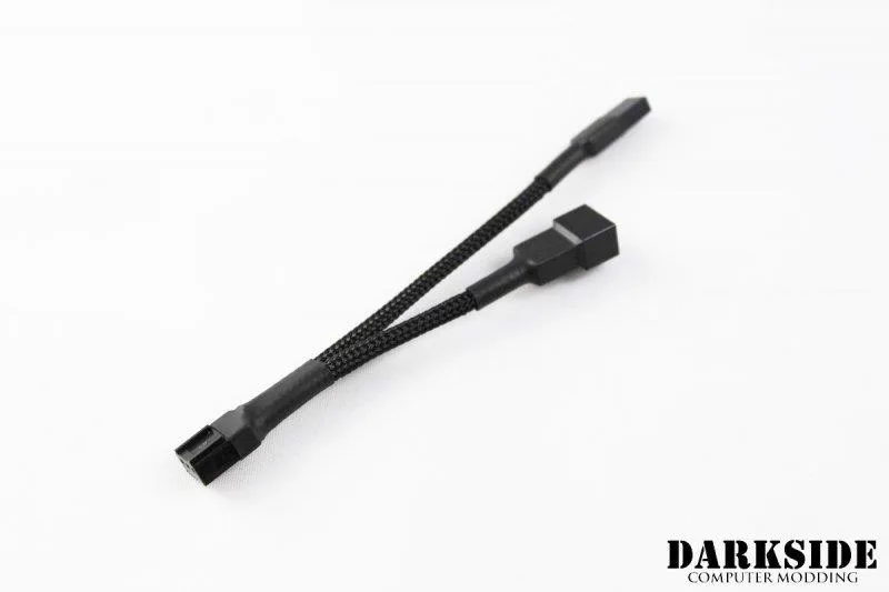 Darkside Computer Modding Darkside Computer Modding CONNECT Pass-Through Cable 4" 3-Pin Type 3s DS-0365 — product photo