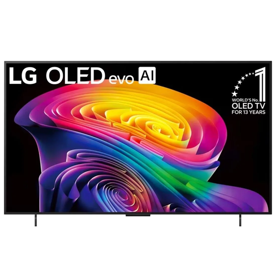 65-inch black OLED TV with ultra-thin bezel