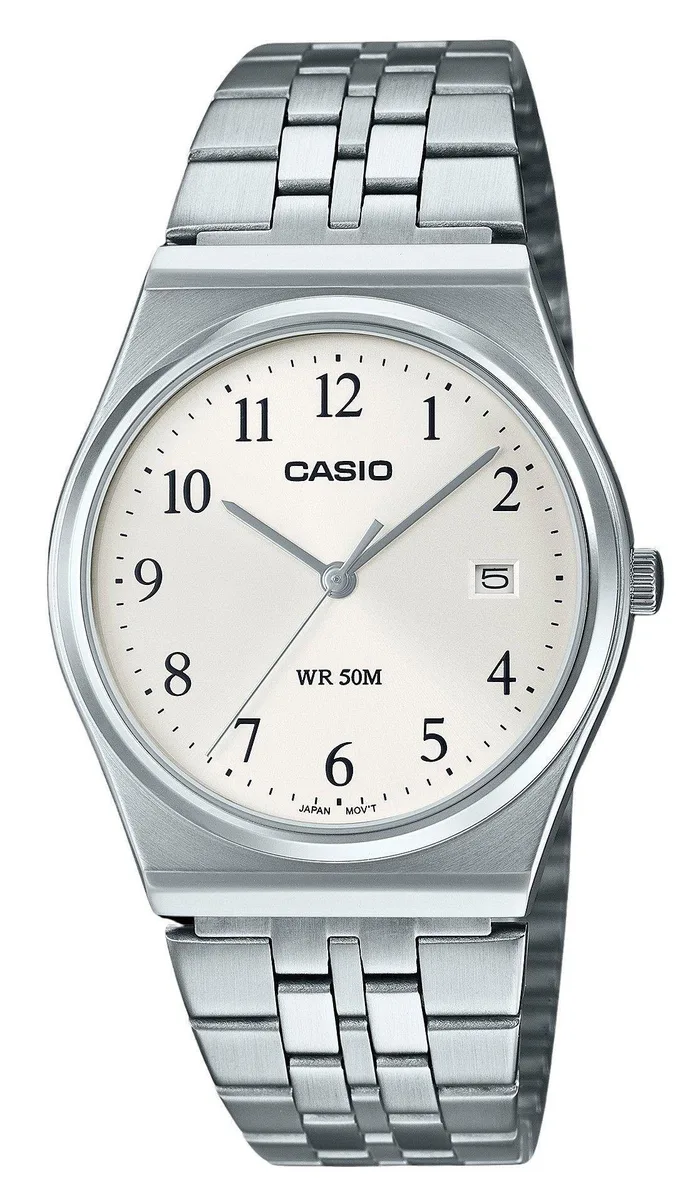 CASIO CASIO MTP-B145D-7B Men's Analog Watch White Dial Stainless Steel 35.00 mm 50m — product photo
