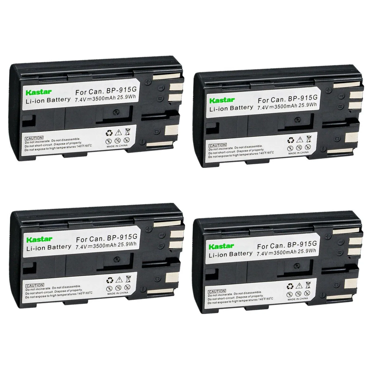 Kastar Kastar BP-915G 4-pack camera battery for Phase One P40 P40+ P45 P45+ P65 P65+ XF 70301 Riegl FG21-P — product photo