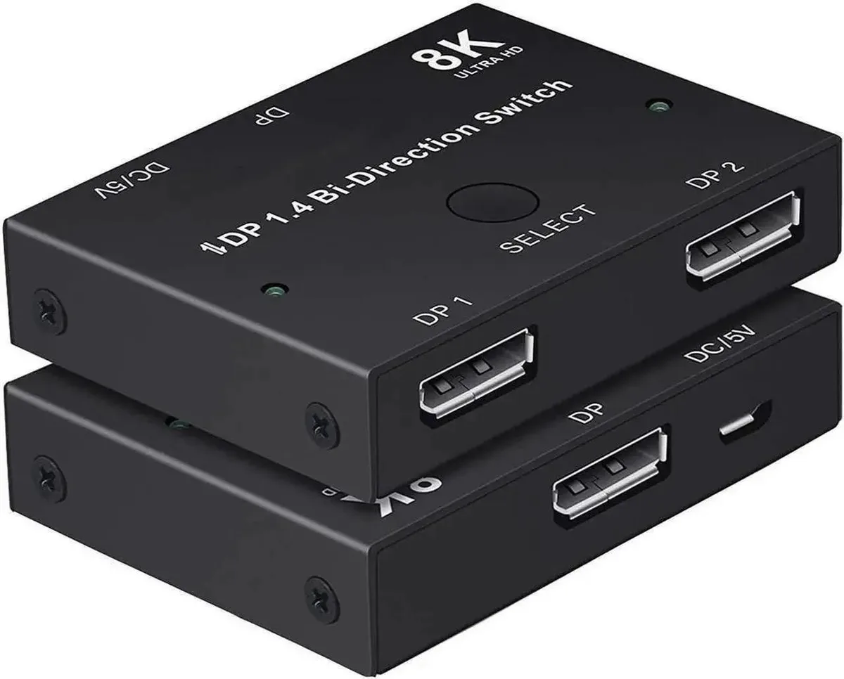 SMUGDESK SMUGDESK Bi-Directional DP 1.4 Switch 2 in 1 Out 1 in 2 Out 8K 30Hz 4K 120Hz 2K 144Hz — product photo