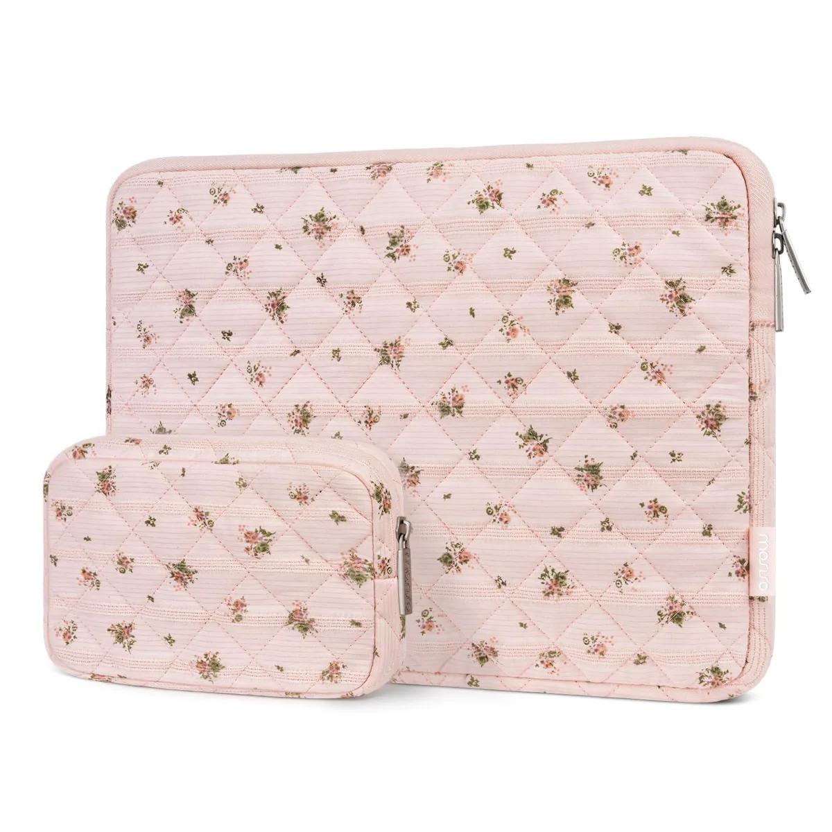  MOSISO 13-14 inch Laptop Case 13.3 inch Puffy Sleeve Roseate Petals — product photo