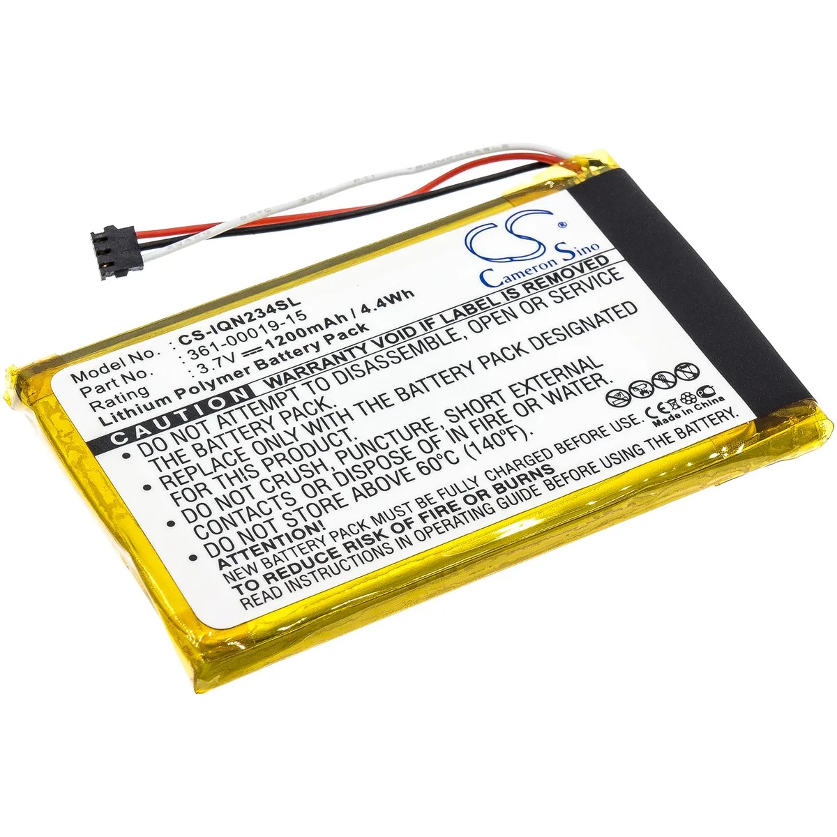 CameronSino CameronSino cell phone battery for Garmin Nulink 2340 2390 1200mAh 3.7V — product photo