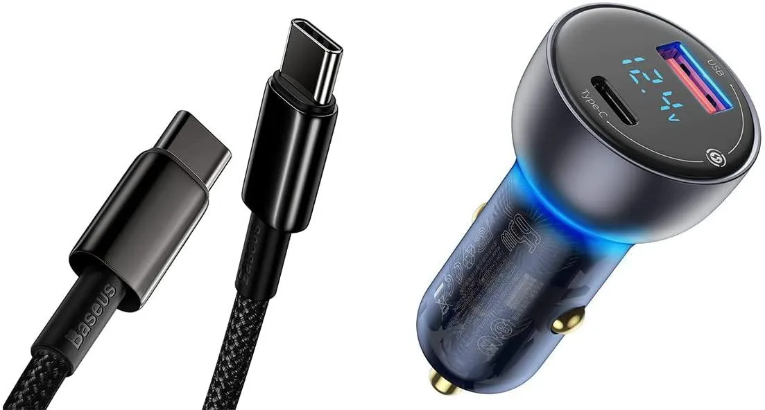 BASEUS BASEUS USB C Car Charger 65W & Cable 100W — product photo