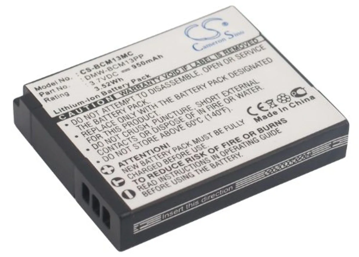 Cameron Sino DMW-BCM13 950mAh camera battery — product photo