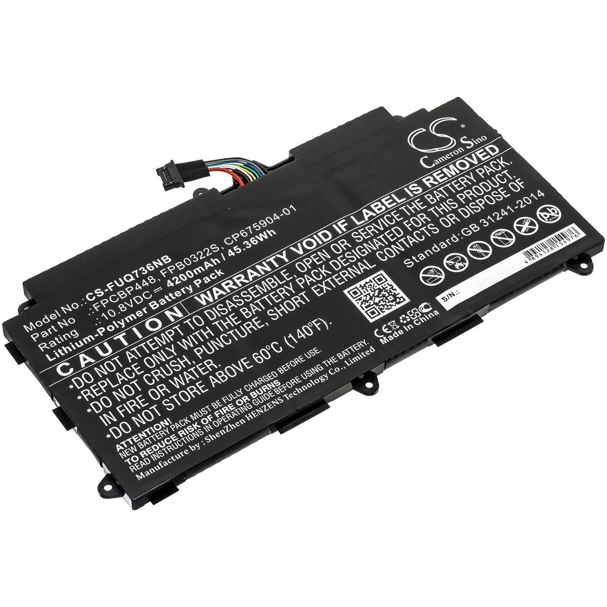 Cameron &amp; Co Cameron &amp; Co DS-CS-FUQ736NB laptop battery 4.2 Ah 10.8 V 4200 mAh 45.36 Wh Li-Polymer black — product photo