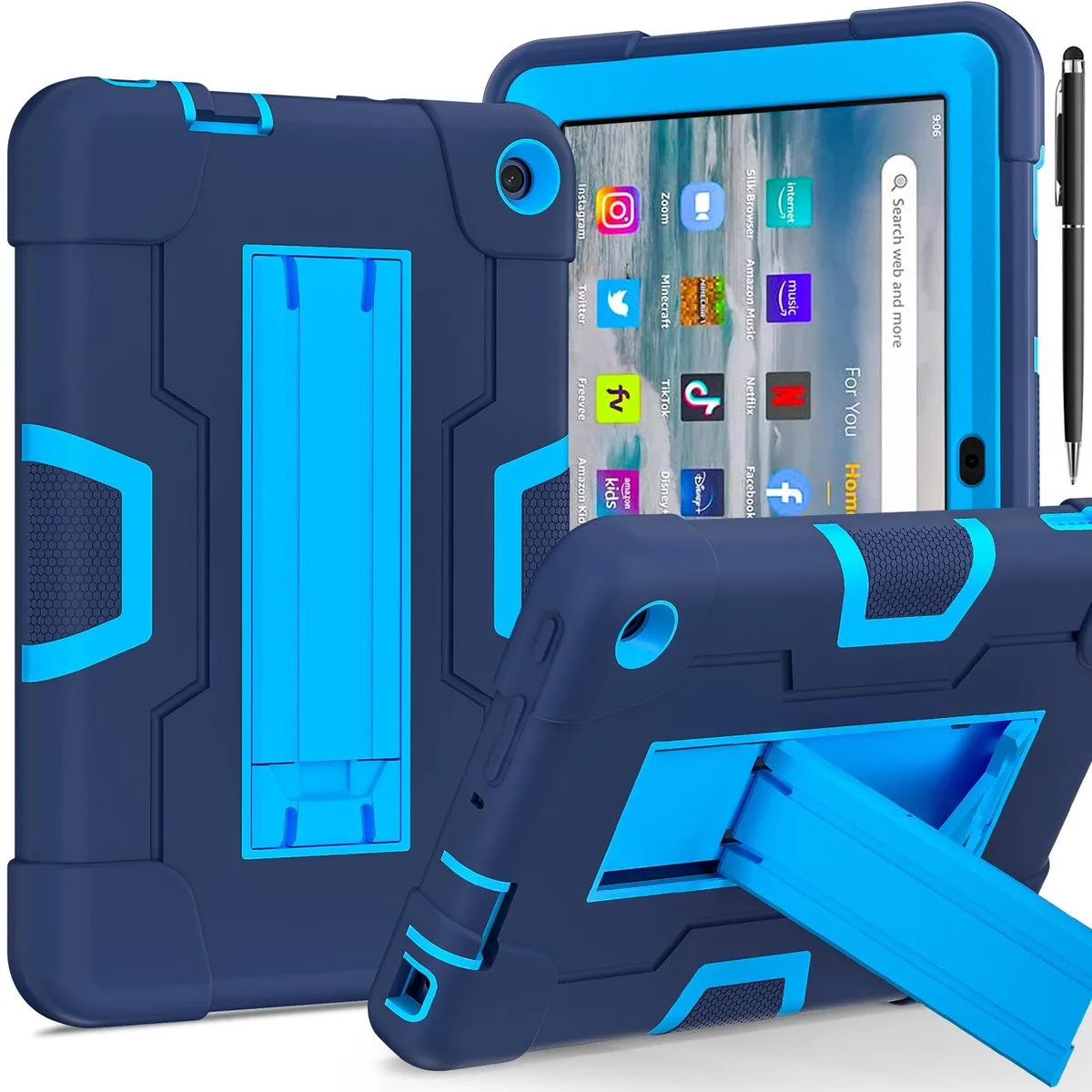 BONAEVER BONAEVER case for Amazon Fire 7 12th Gen 2022 Navy Blue — product photo