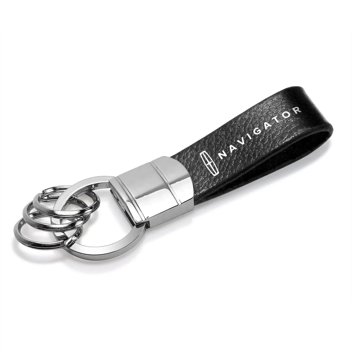 iPick Image, LLC iPick Image, LLC Lincoln Navigator Black Leather Key Chain — product photo