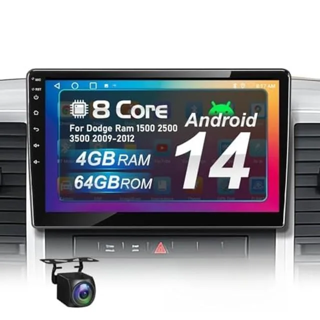 BoYata BoYata 10" Android 14 Car Radio 4+64GB DSP Wireless CarPlay/Android Auto 2 in 1 accessory — product photo