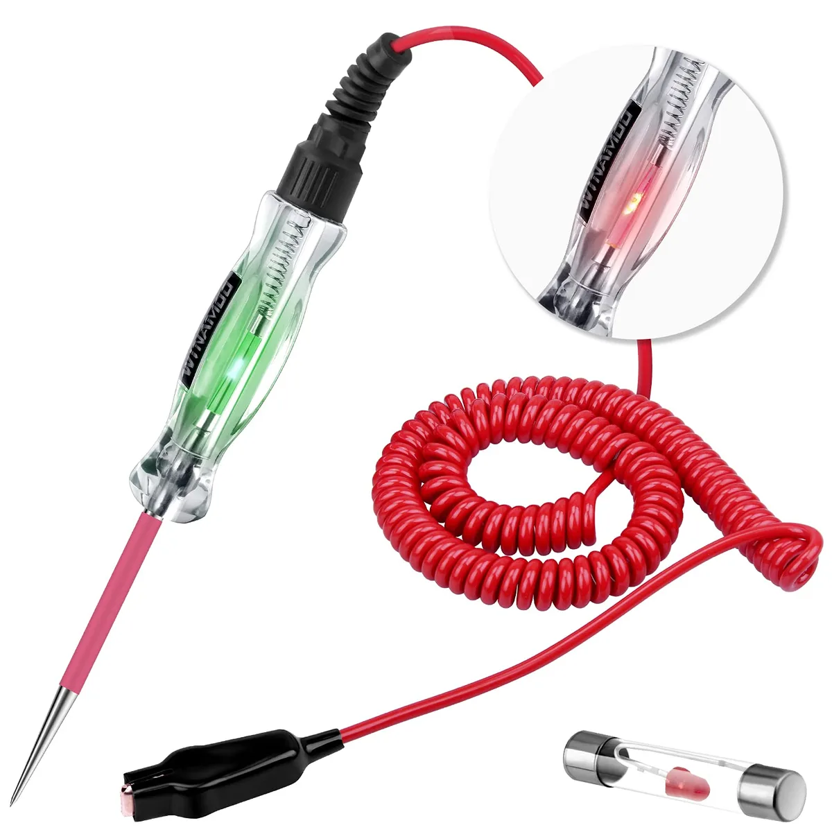 WINAMOO circuit tester with 135 inch spring wire and stainless probe