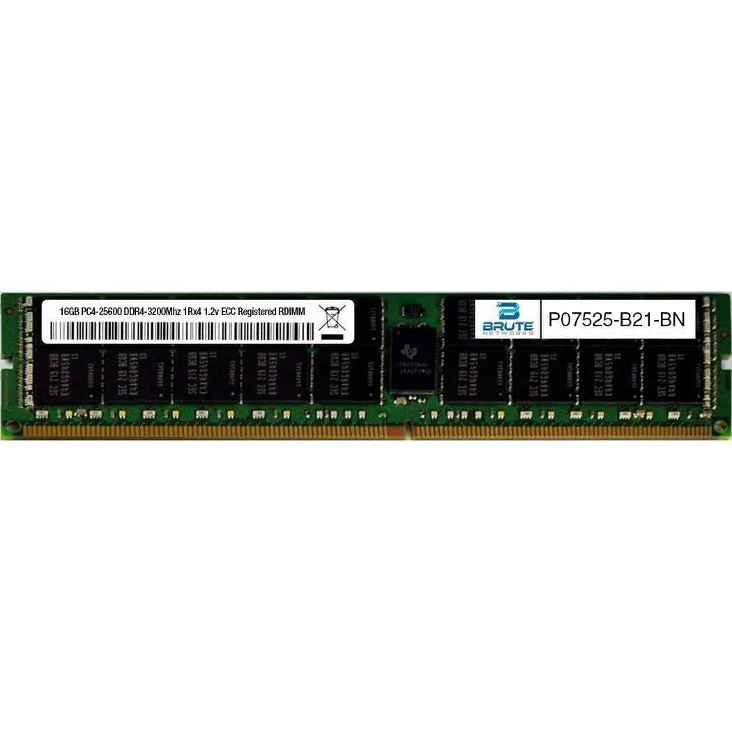 Brute Networks Brute Networks 16GB DDR4-3200 1Rx4 ECC Registered RDIMM P07525-B21 — product photo