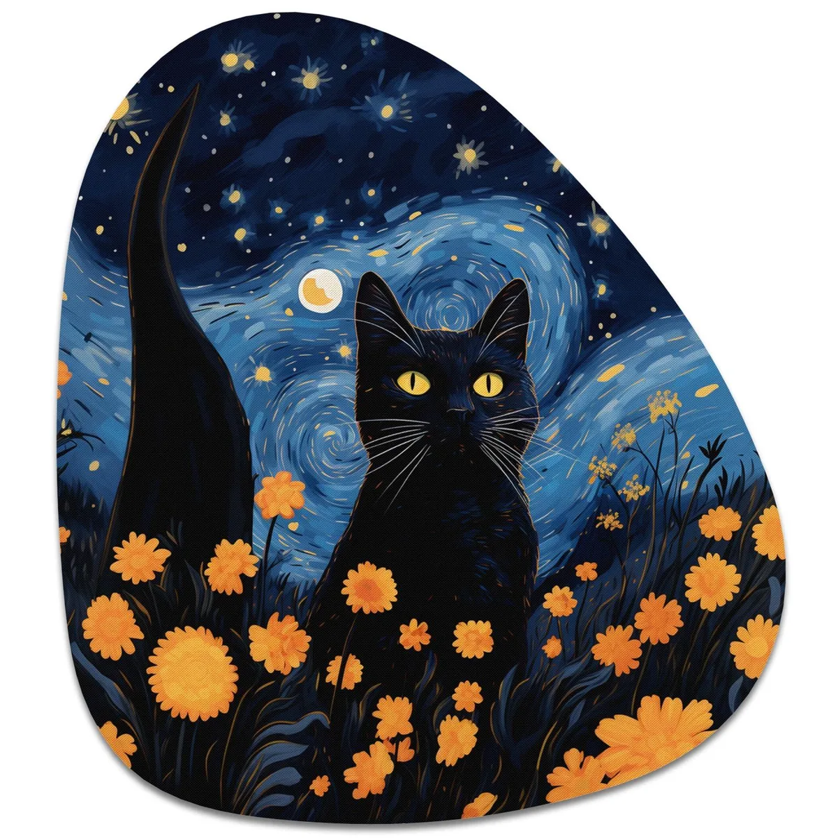  Rimilak Small Mouse Pad 6 x 7 Inch Starry Sky Cat — product photo