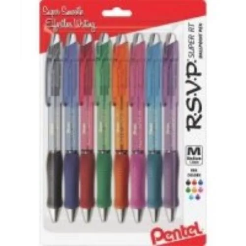 Pentel of America, Ltd. Pentel of America, Ltd. BX480BP8M pen 8-pack translucent barrel pink — product photo