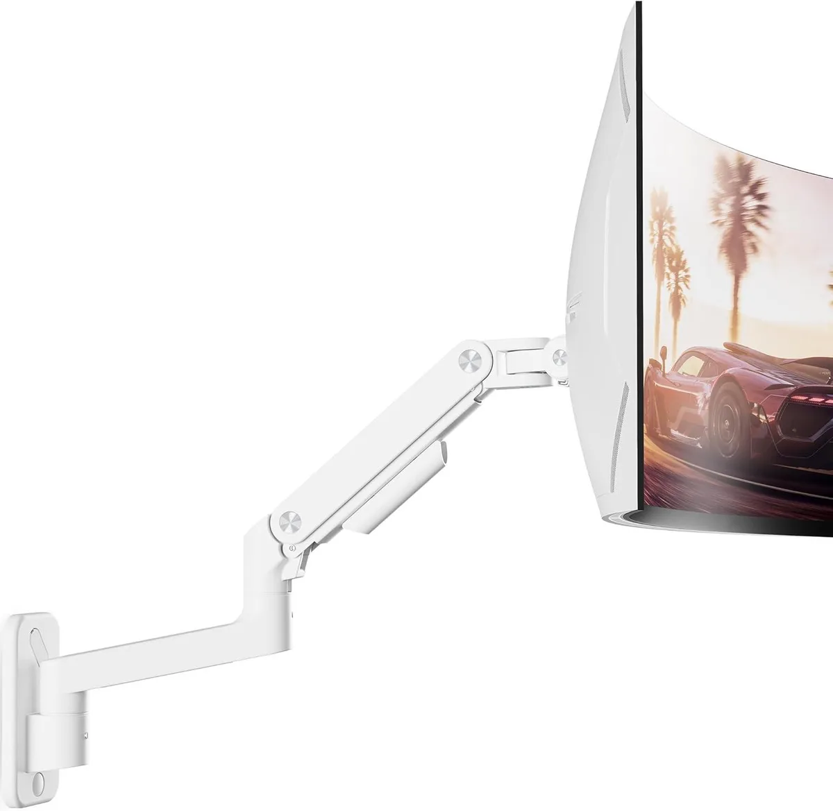 PISKEKAT PISKEKAT ARES WING Wall Mount Monitor Arm 17-49 Inch 44 lbs White — product photo