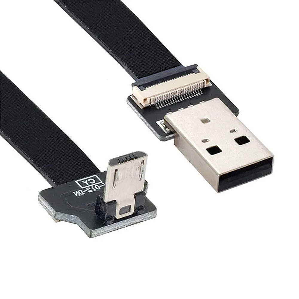LORDWORLD LORDWORLD Down Angled USB 2.0 Type-A to Micro USB 5Pin 200cm — product photo