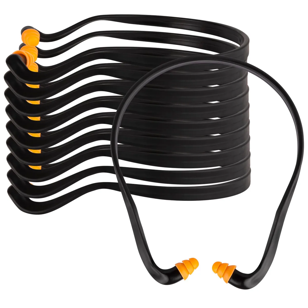Quality Plugs by Rips Quality Plugs by Rips 10 Pairs Banded Silicone Ear Plugs Orange NRR 22dB — product photo